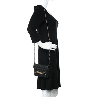 Chanel Calfskin Quilted Small Enchained Flap Black 2 of 13