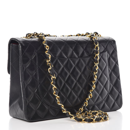 Chanel Lambskin Quilted XL Jumbo Single Flap Black 3 of 14