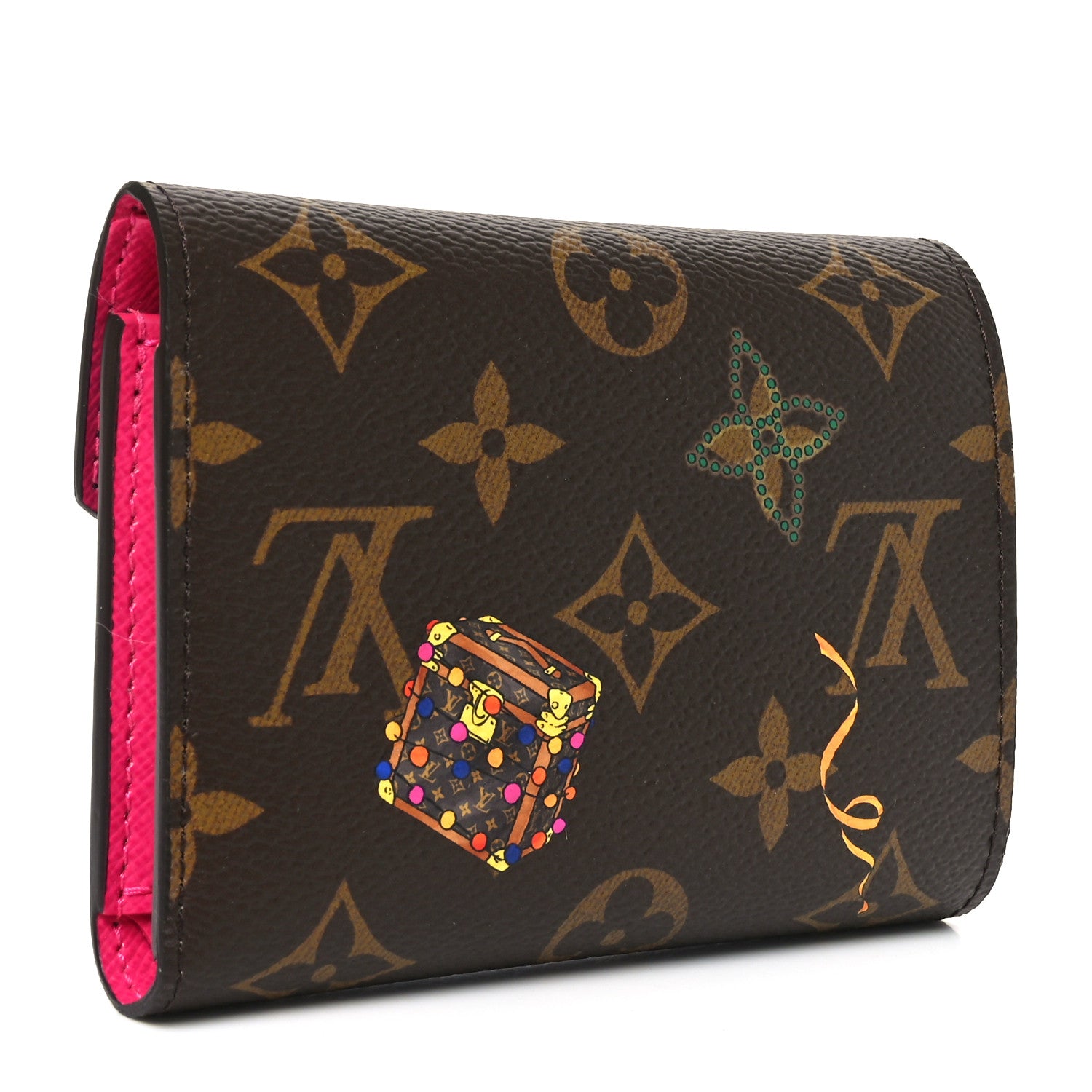 Louis Vuitton Monogram 2025 Christmas Animation Victorine Wallet Frozen Orchid 3 of 7