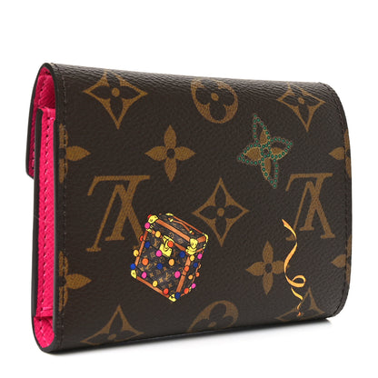 Louis Vuitton Monogram 2025 Christmas Animation Victorine Wallet Frozen Orchid 3 of 7