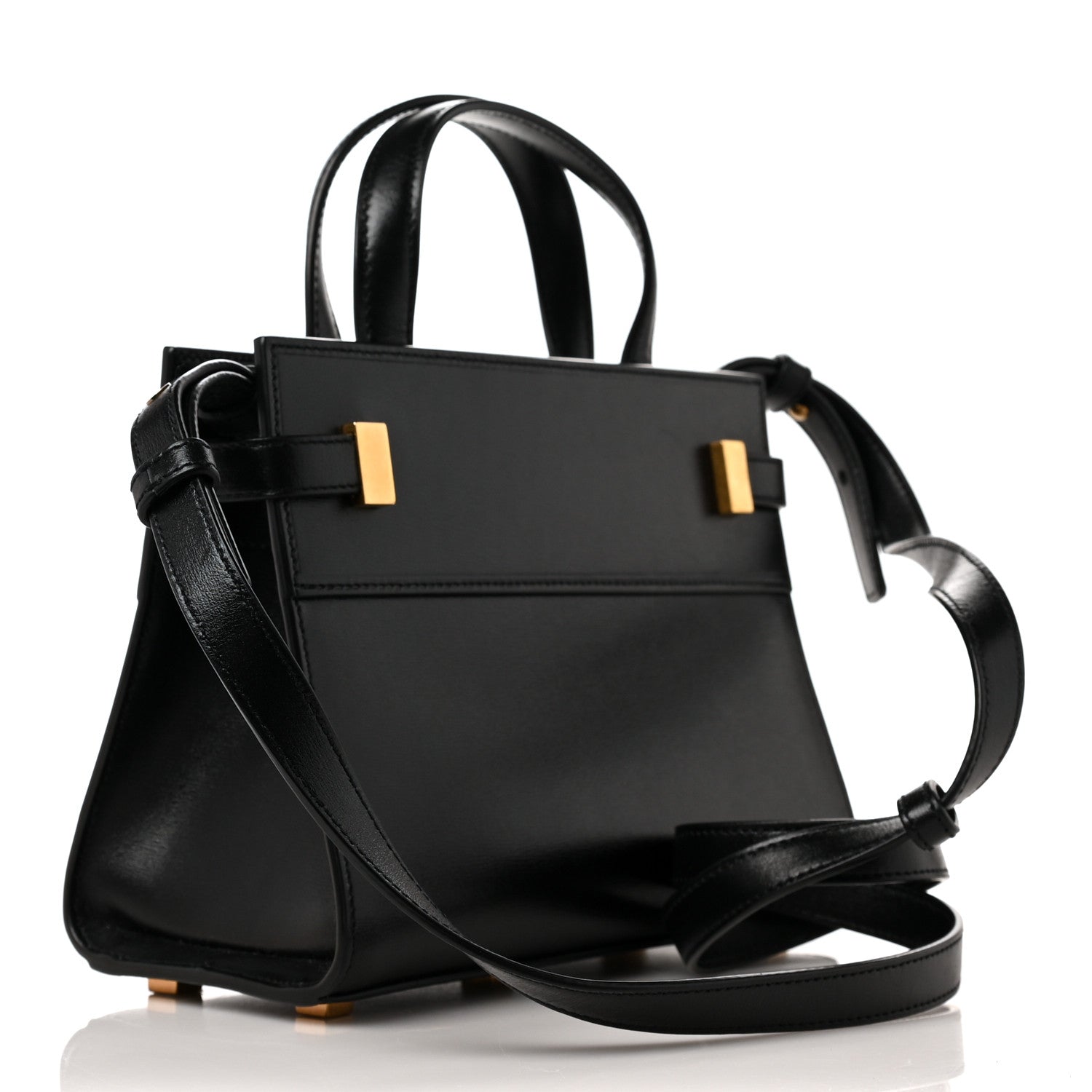 Saint Laurent Smooth Calfskin Manhattan Nano Shopper Tote Black 2 of 7