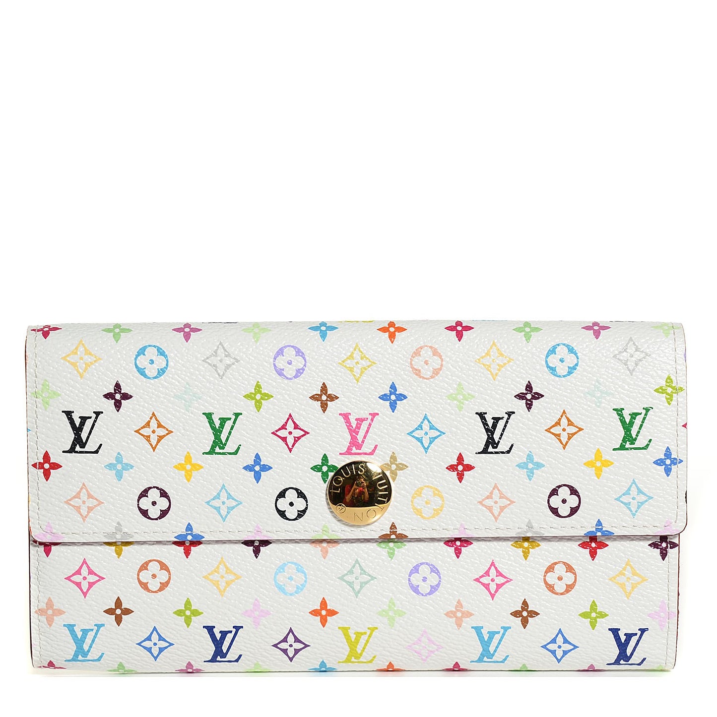 Monogram Multicolor Sarah Wallet White Litchi