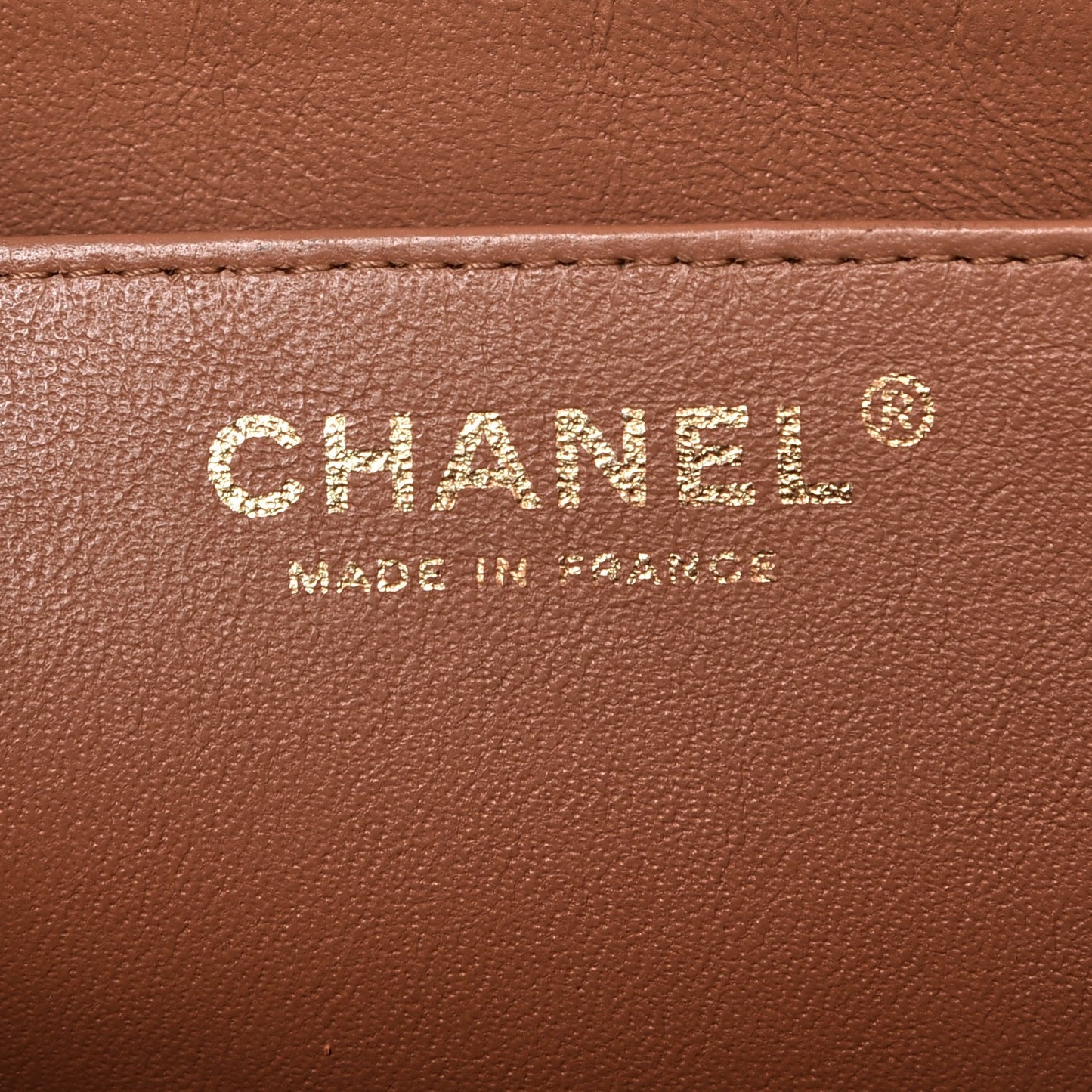 Caviar Quilted Jumbo Single Flap Light Brown