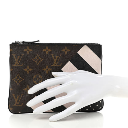 Louis Vuitton Monogram Stripes Pochette Plate PM 2 of 9