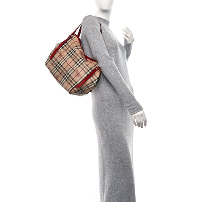 Burberry Haymarket Check Small Canterbury Tote Red 2 of 11