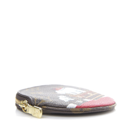 Louis Vuitton Monogram 2017 Christmas Animation Round Coin Purse 3 of 8