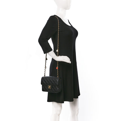Chanel Lambskin Quilted Casino Chips Mini Flap Black 2 of 9