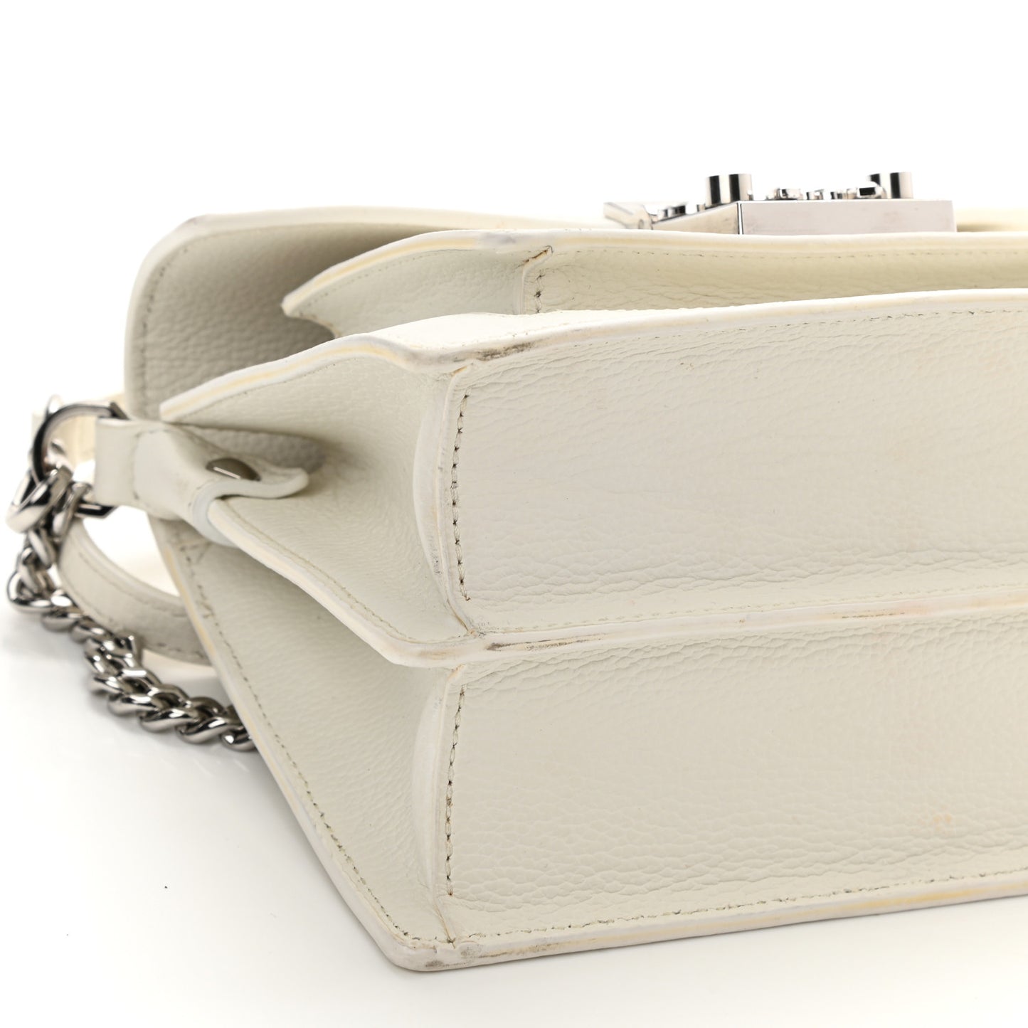 Calfskin Park Avenue Mini Patricia Crossbody Bag White