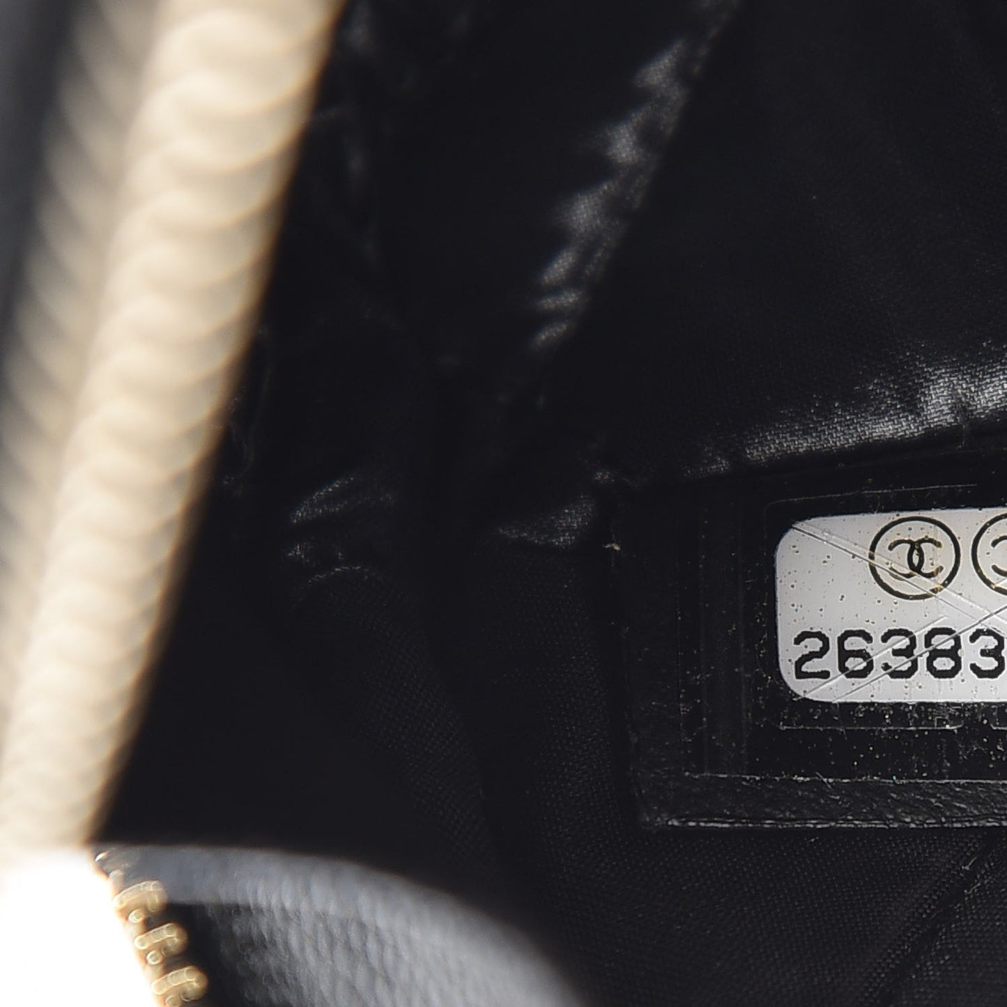 Caviar Quilted Small Curvy Pouch Cosmetic Case Black