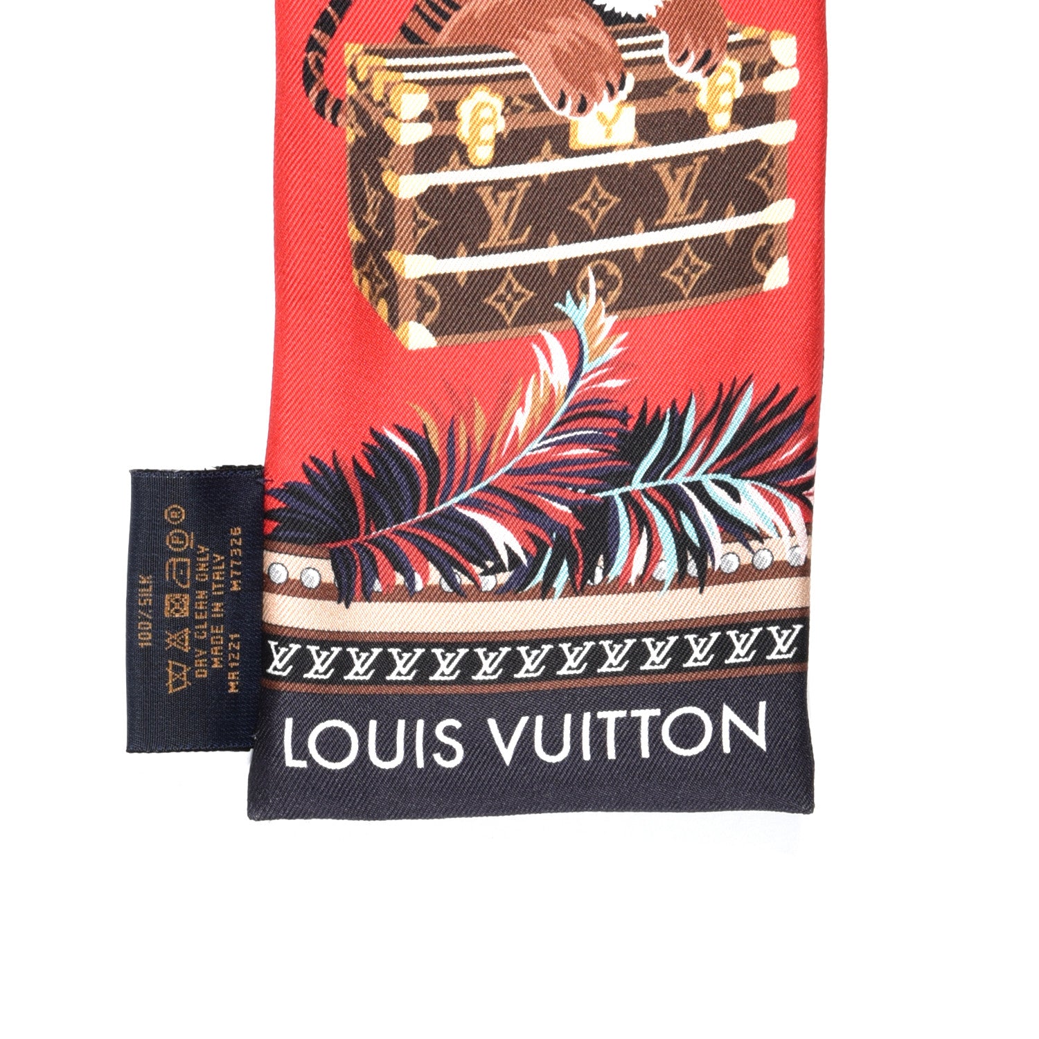 Louis Vuitton Silk Lunar New Year Tiger Bandeau Red 3 of 4