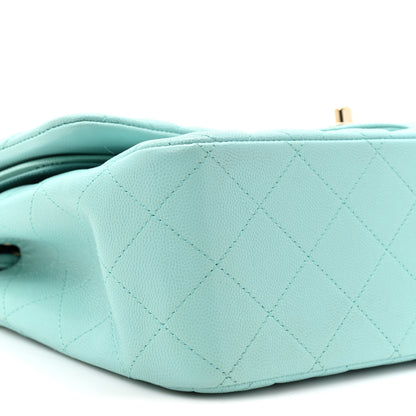 Chanel Caviar Quilted Jumbo Double Flap Light Blue 10 of 12