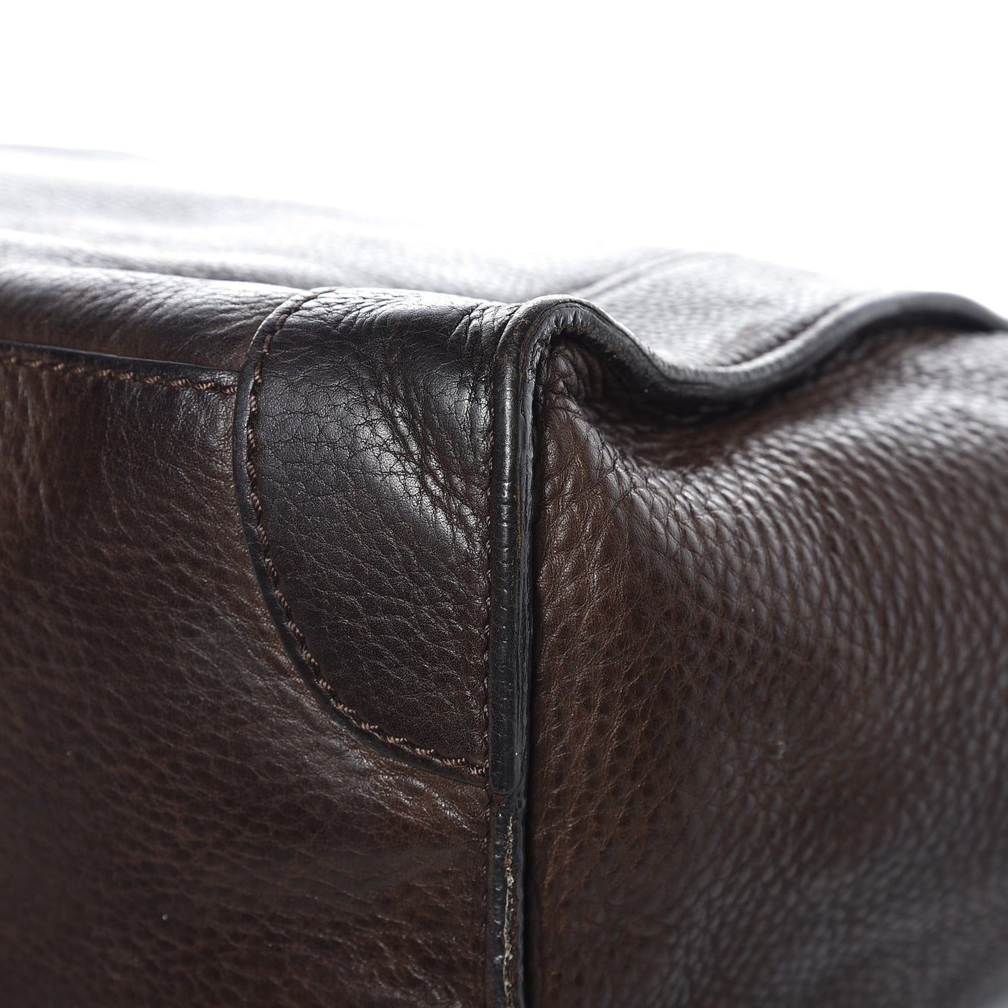 Pebbled Calfskin Mini Luggage Brown
