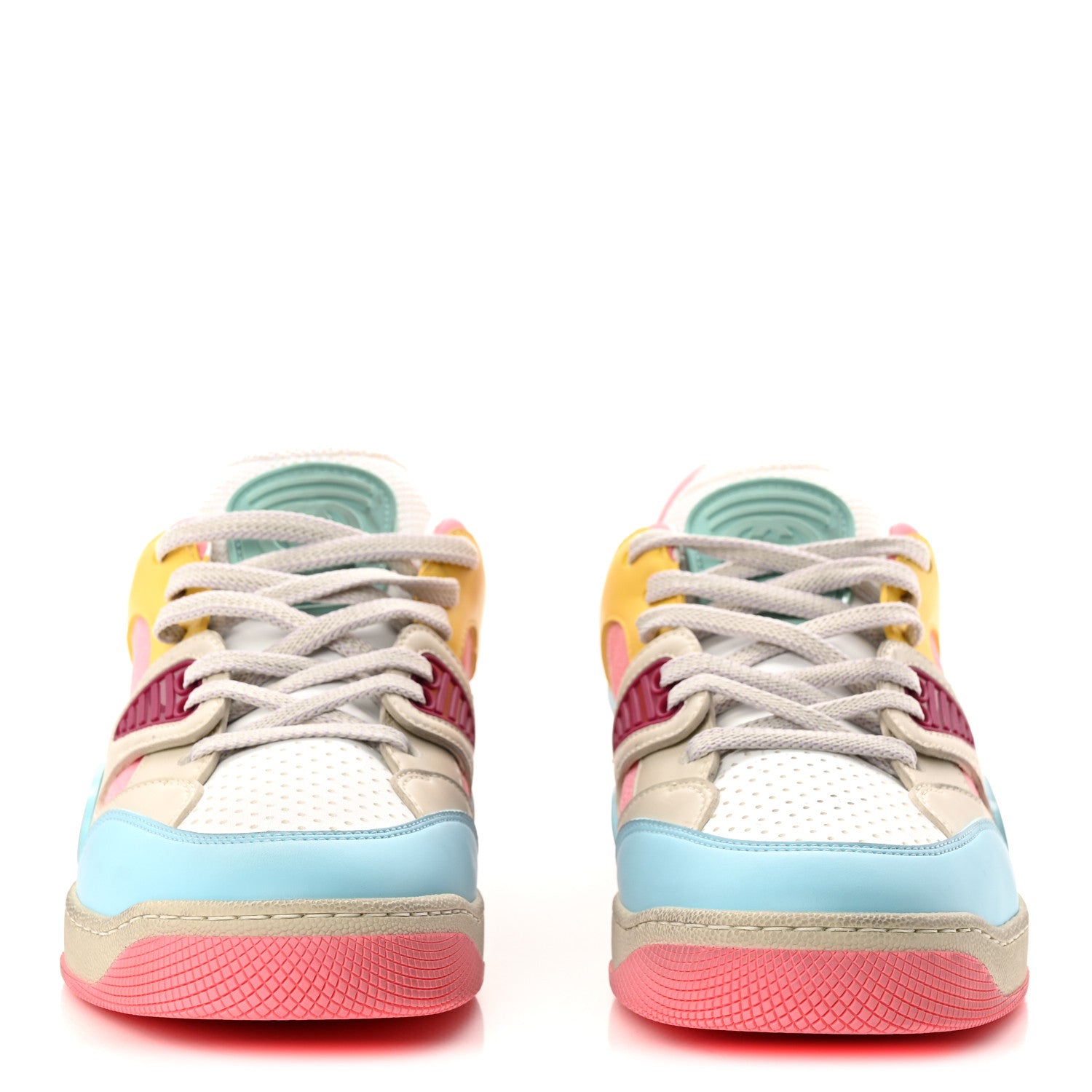 Gucci Demetra Womens Basket Low Top Sneakers 39 Spongy Azure Great White Mystic White Box Pink 3 of 10