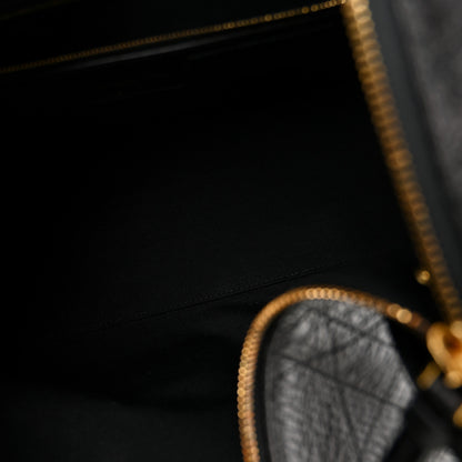 Christian Dior Crinkled Calfskin Macrocannage Large Voyage Bag Black 5 of 11
