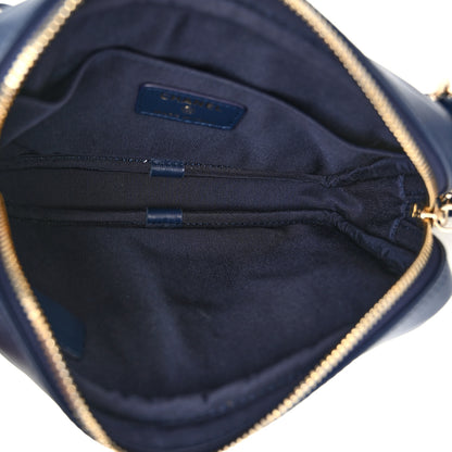 Chanel Lambskin Quilted Waist Bag With Pouch Blue 6 of 11