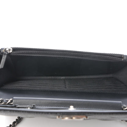 Chanel Caviar Quilted Boy Wallet On Chain WOC Black 5 of 11