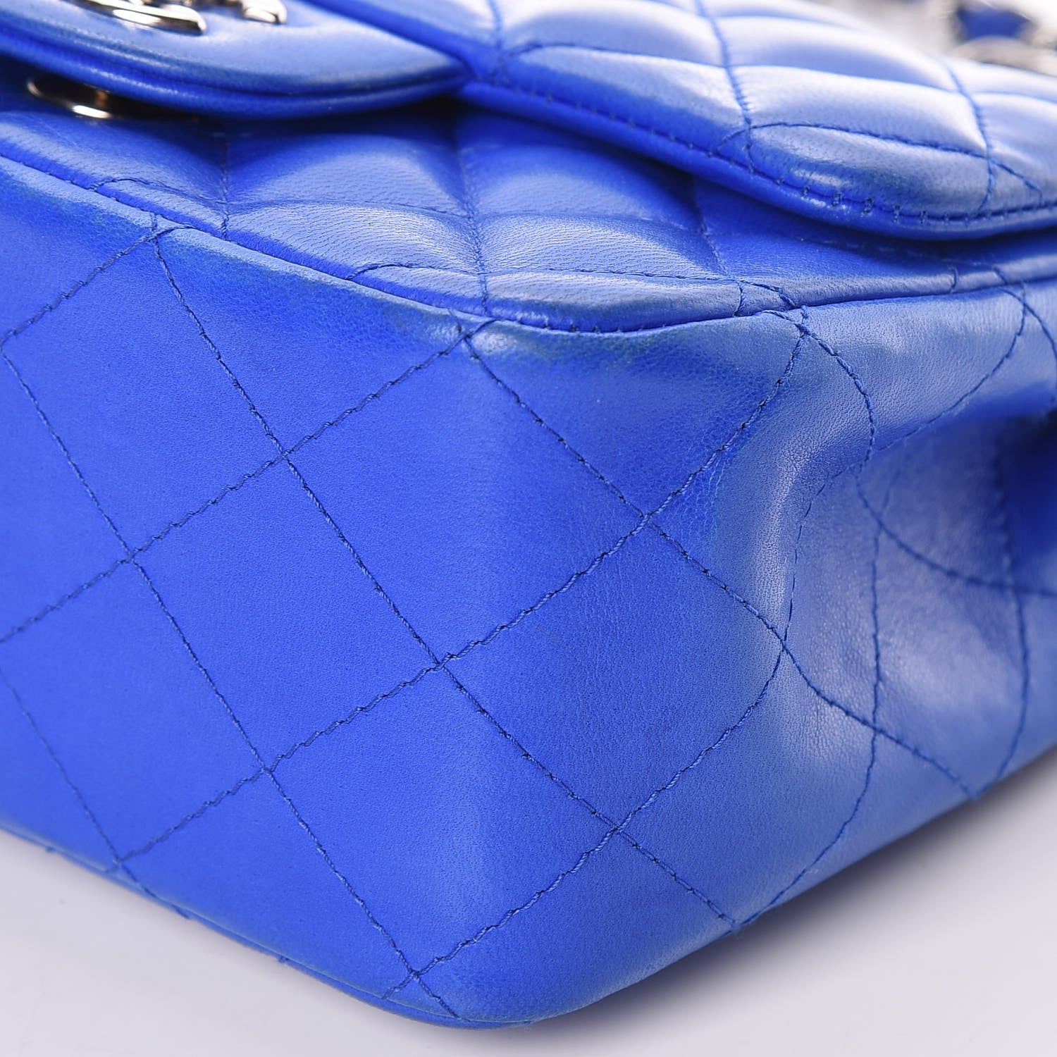 Chanel Lambskin Quilted Mini Square Flap Blue 9 of 9