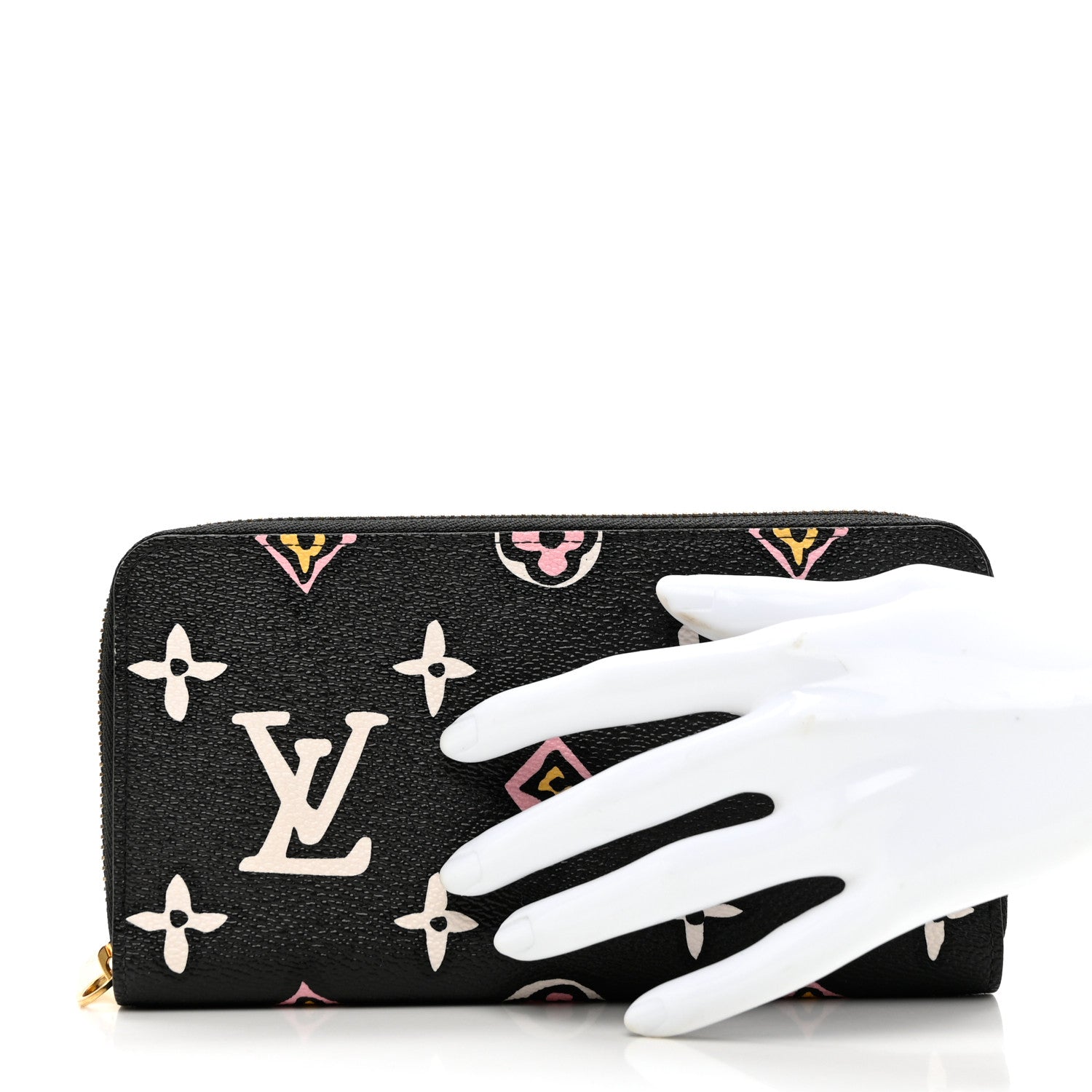 Louis Vuitton Monogram Giant Wild At Heart Zippy Wallet Black 2 of 6