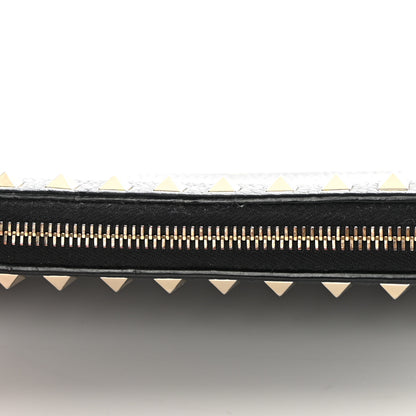 Valentino Garavani Calfskin Rockstud Zip Around Wallet Black 12 of 13