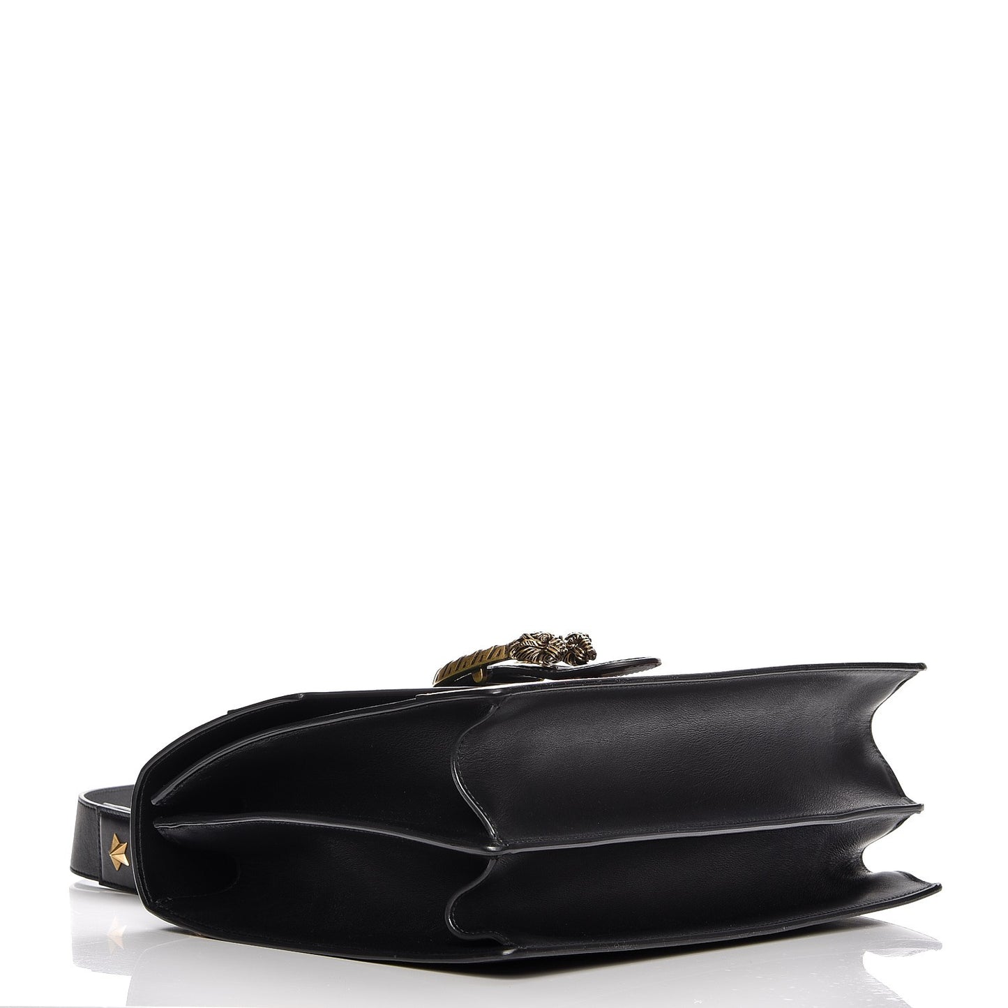 Calfskin Bamboo Web Large Dionysus Top Handle Bag Black Bright Evergreen Hibiscus Red
