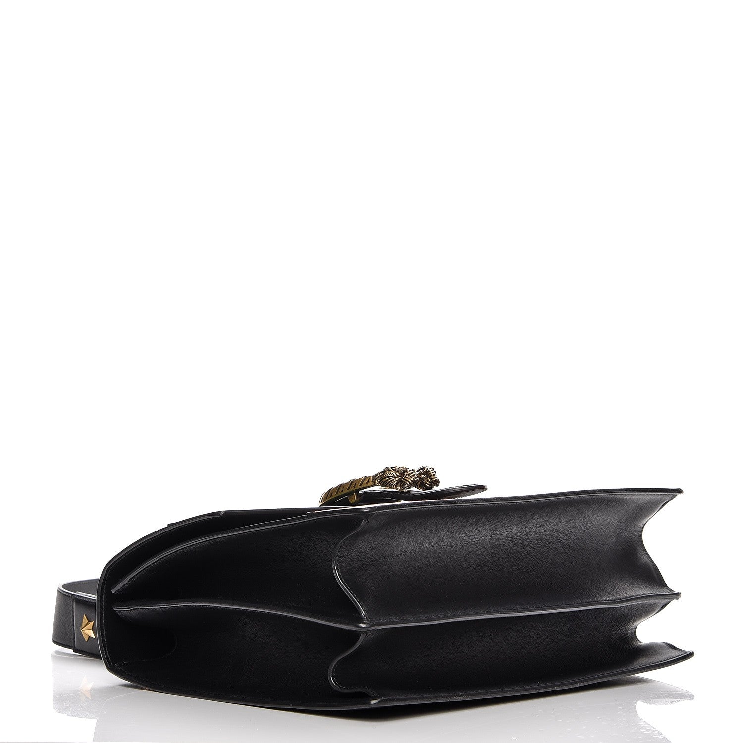 Gucci Calfskin Bamboo Web Large Dionysus Top Handle Bag Black Bright Evergreen Hibiscus Red 4 of 12