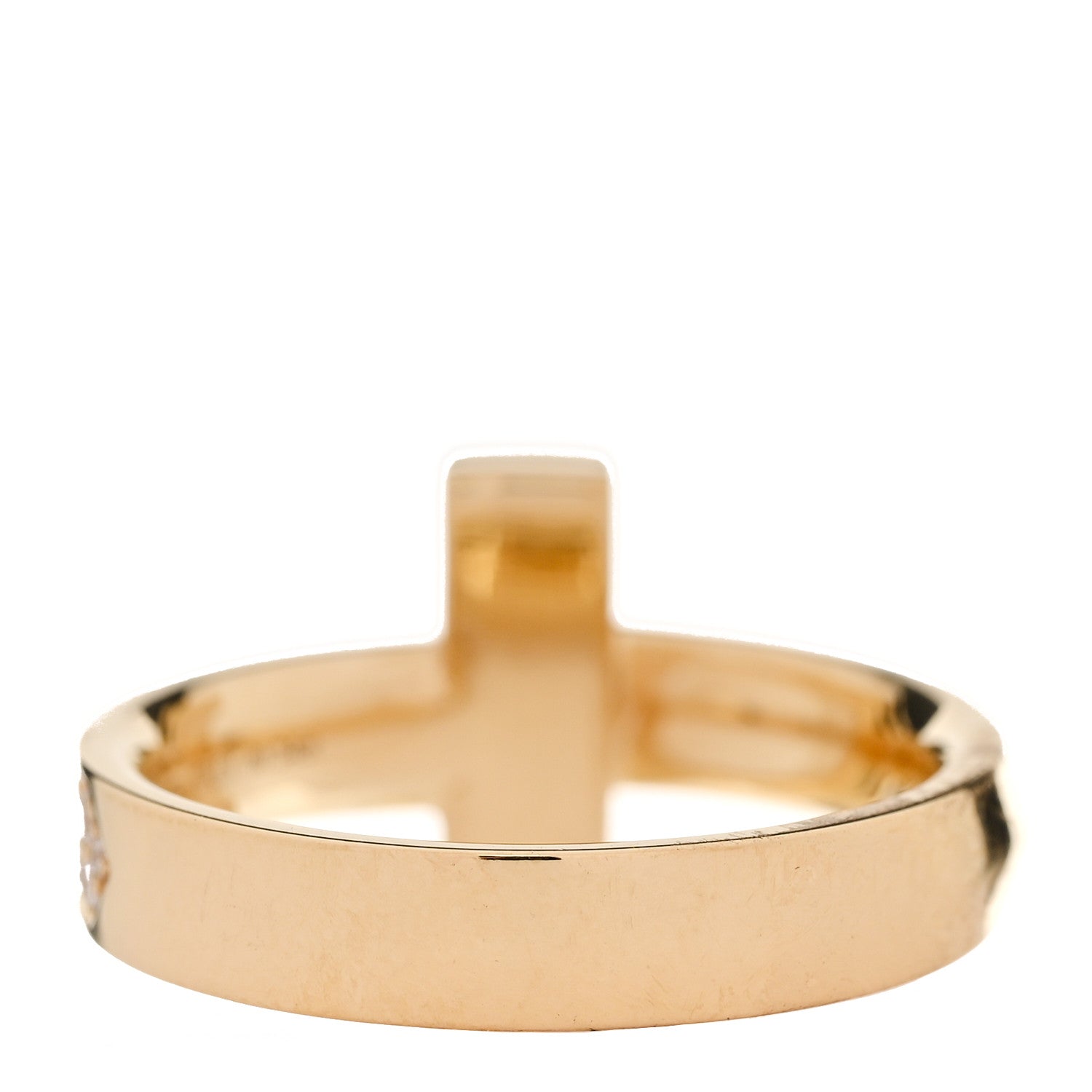 Tiffany 18K Yellow Gold Diamond T T1 Wide Ring 58/8.25 3 of 5