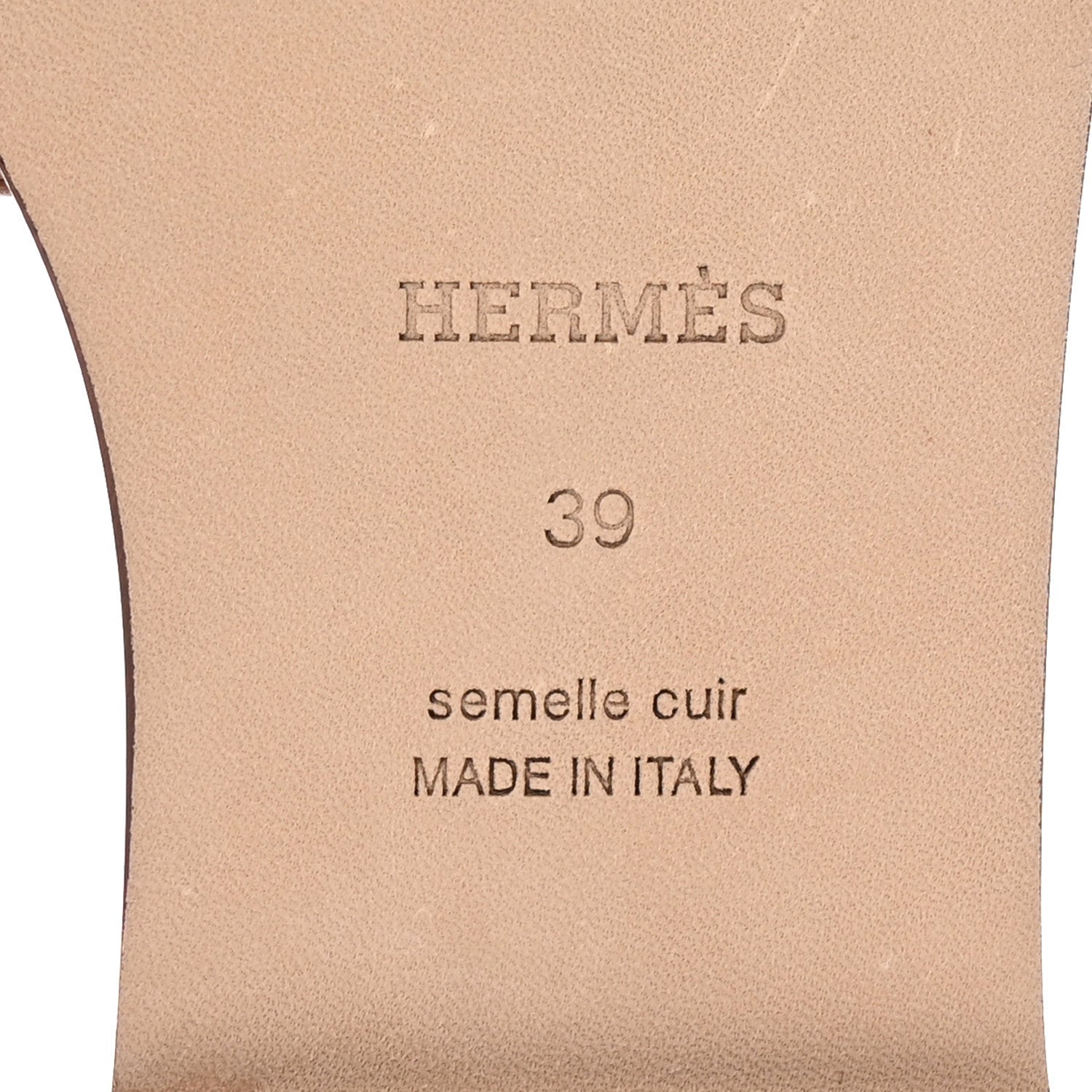 Hermes Box Calfskin Oran Sandals 39 Gold 7 of 9
