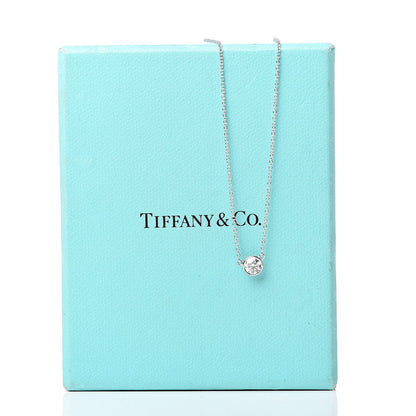Tiffany Platinum Diamond .33ct Elsa Peretti Diamonds by the Yard Pendant Necklace 11 of 11