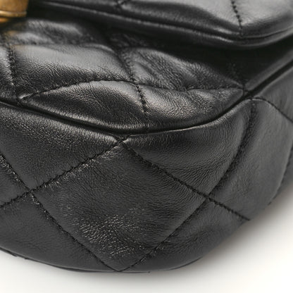 Chanel Lambskin Quilted Mini Lacquered Chain Flap Black 9 of 9