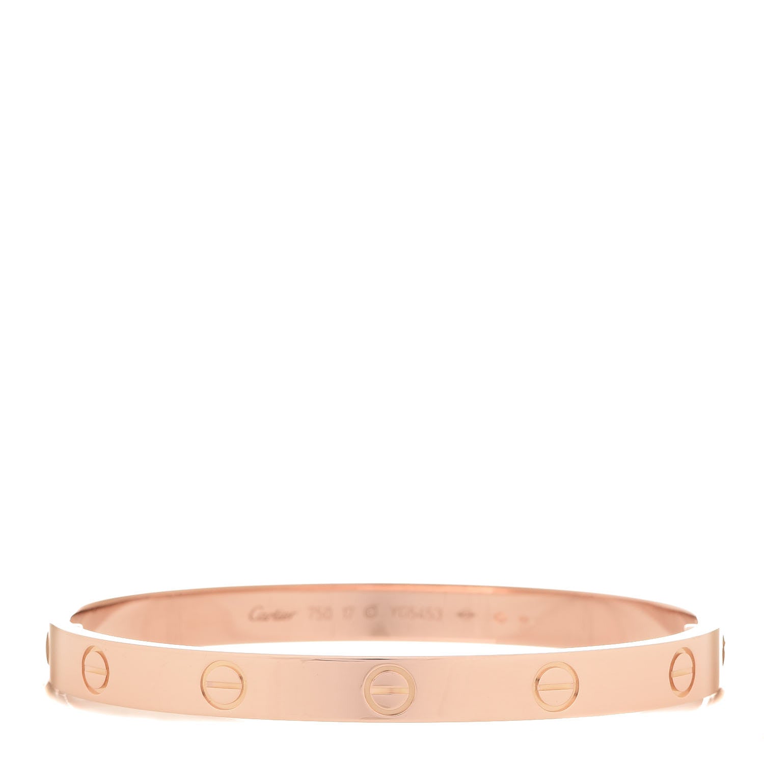 Cartier 18K Pink Gold LOVE Bracelet 17 1 of 6