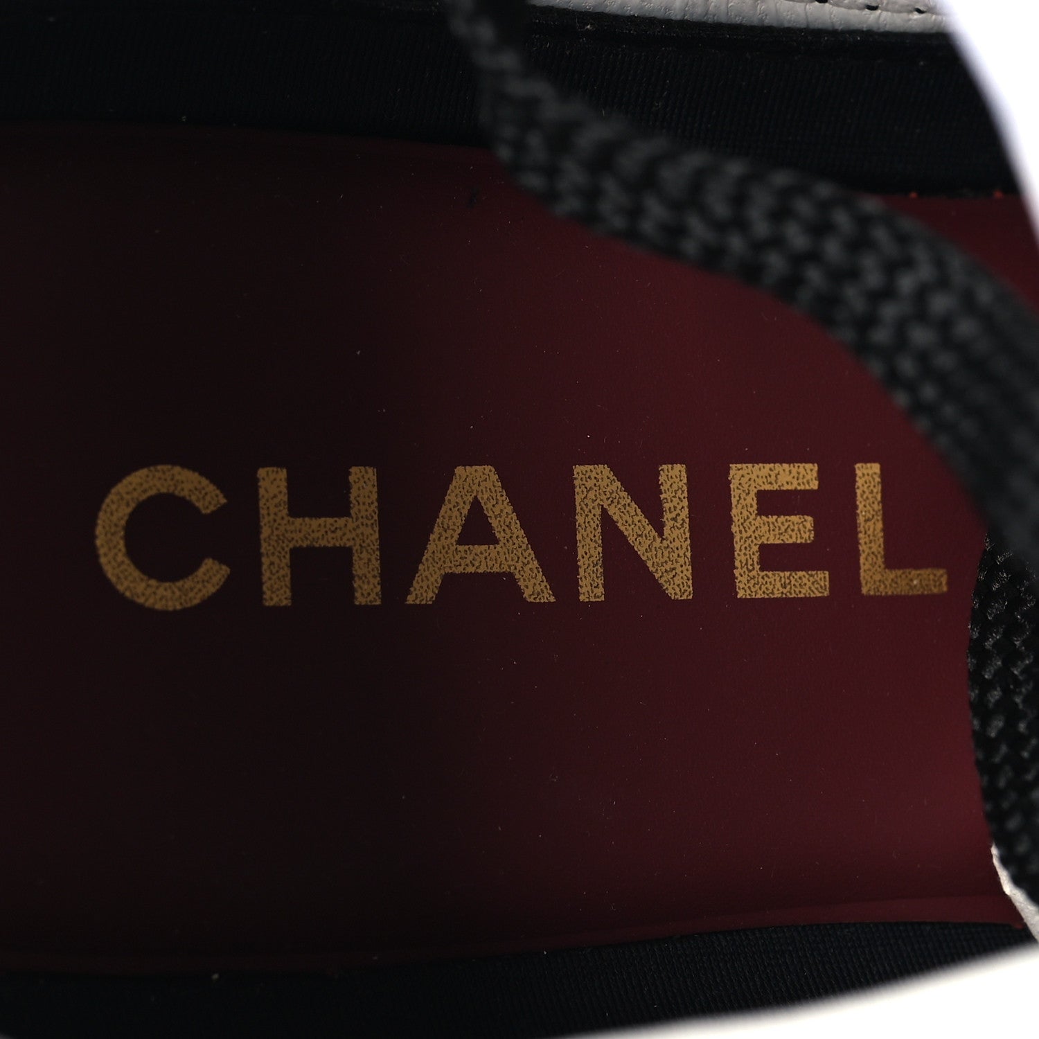 Chanel Mesh Suede Calfskin Womens Logo Sneakers 37 Black White 8 of 9