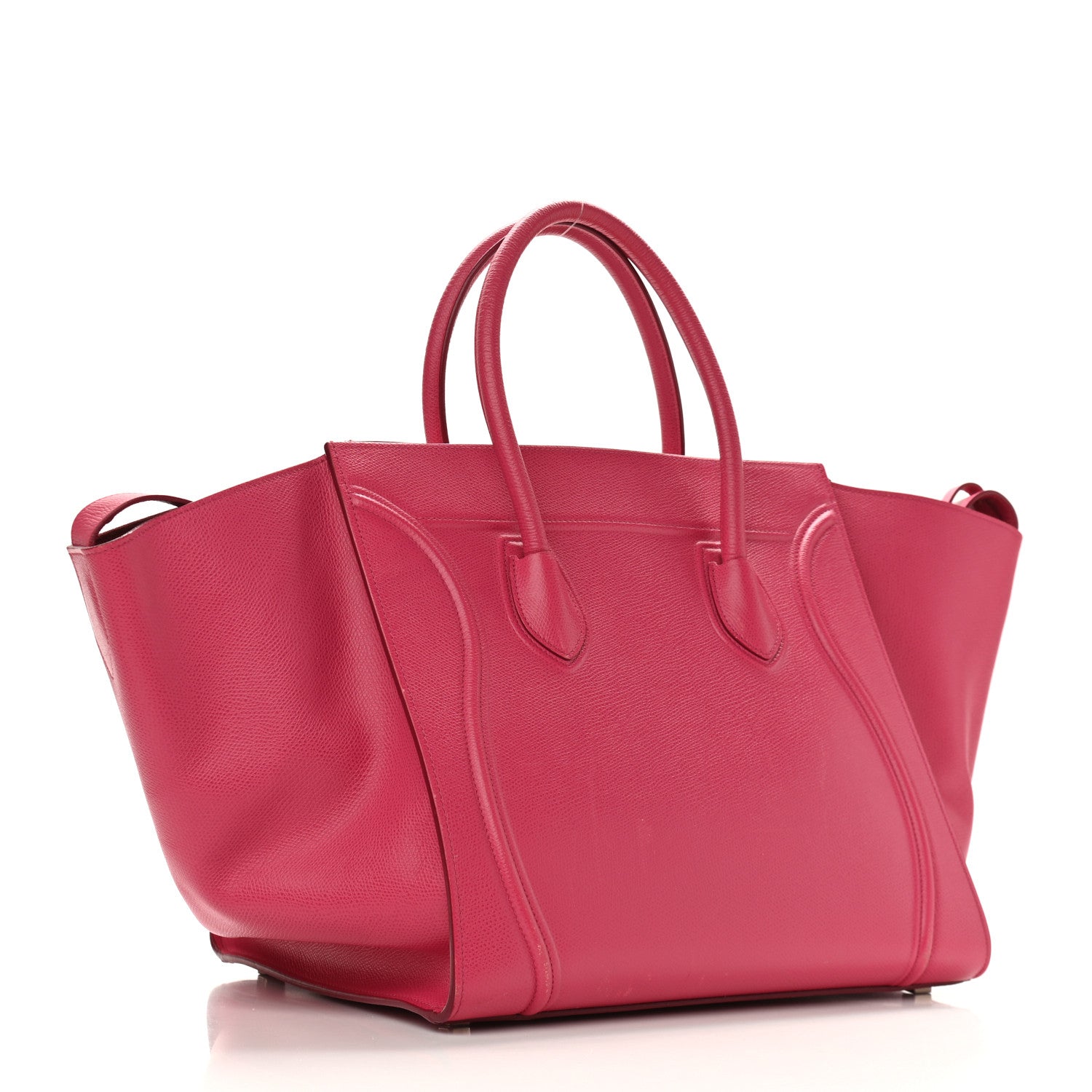 Celine Grained Calfskin Medium Phantom Luggage Fuchsia 3 of 14