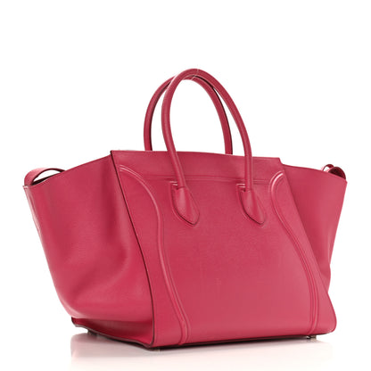 Celine Grained Calfskin Medium Phantom Luggage Fuchsia 3 of 14