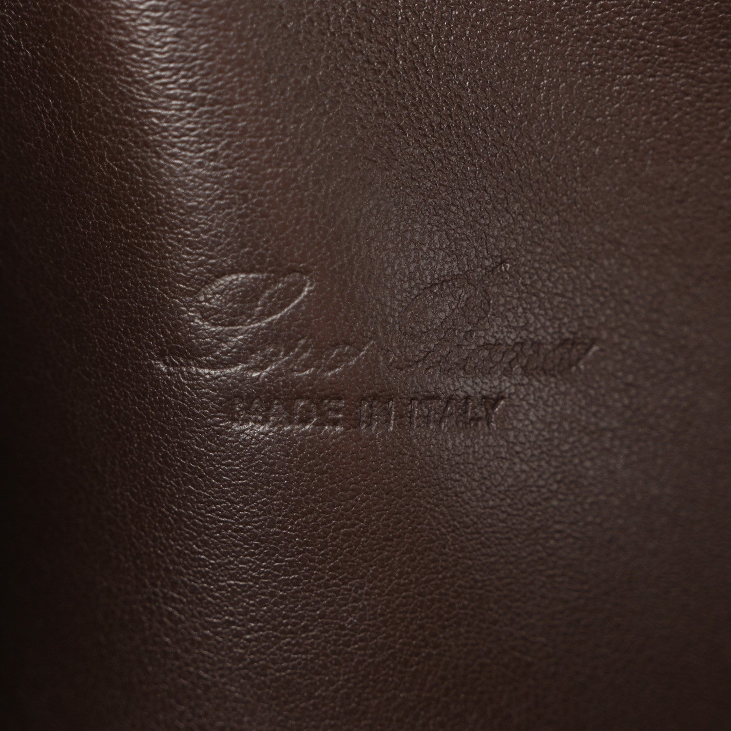 Loro Piana Grained Calfskin L19 Extra Pocket Pouch  Dark Chocolate Liquorice 6 of 9
