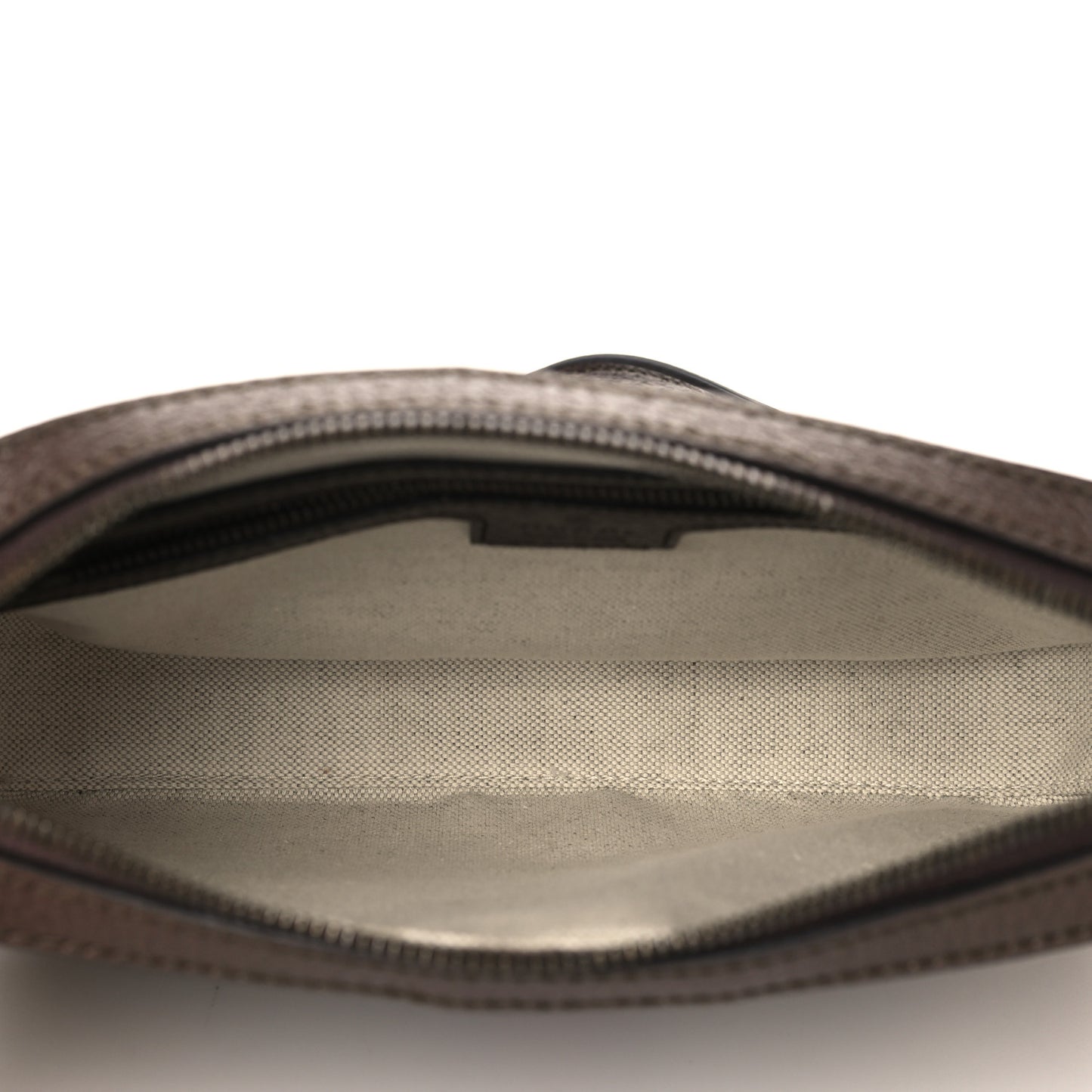 GG Supreme Monogram Textured Dollar Calfskin Web Ophidia Wristlet Shoulder Bag Beige Ebony New Acero