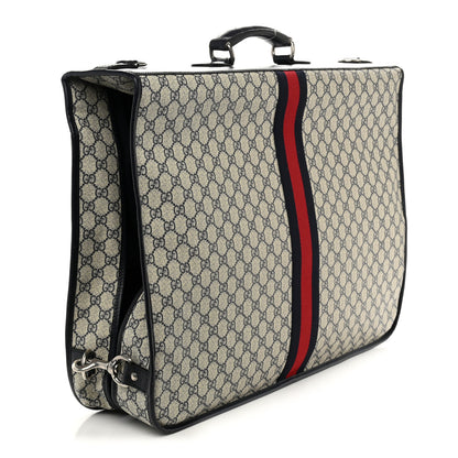 Gucci GG Supreme Monogram Web Savoy Garment Bag Beige Blue 2 of 9