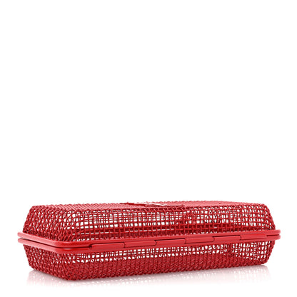 Saint Laurent Brass Lambskin Monogram Cassandre Cage Bag Rouge Flamme 4 of 9
