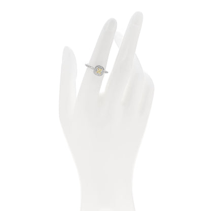 Tiffany Platinum 18K Yellow Gold Fancy Yellow Diamond .26ct Soleste Engagement Ring 51 5.75 2 of 7