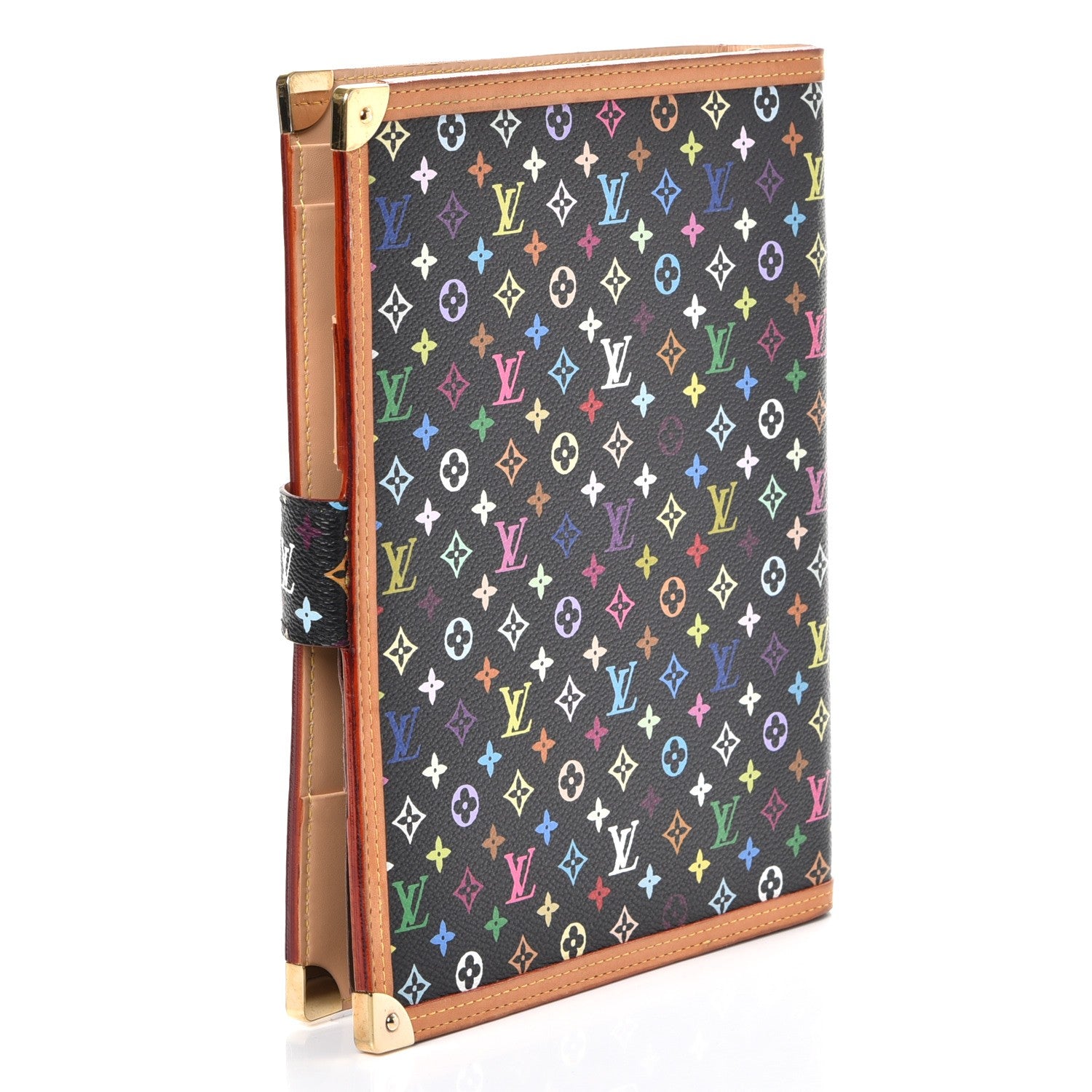 Louis Vuitton Monogram Multicolor Large Ring Agenda Black 3 of 8