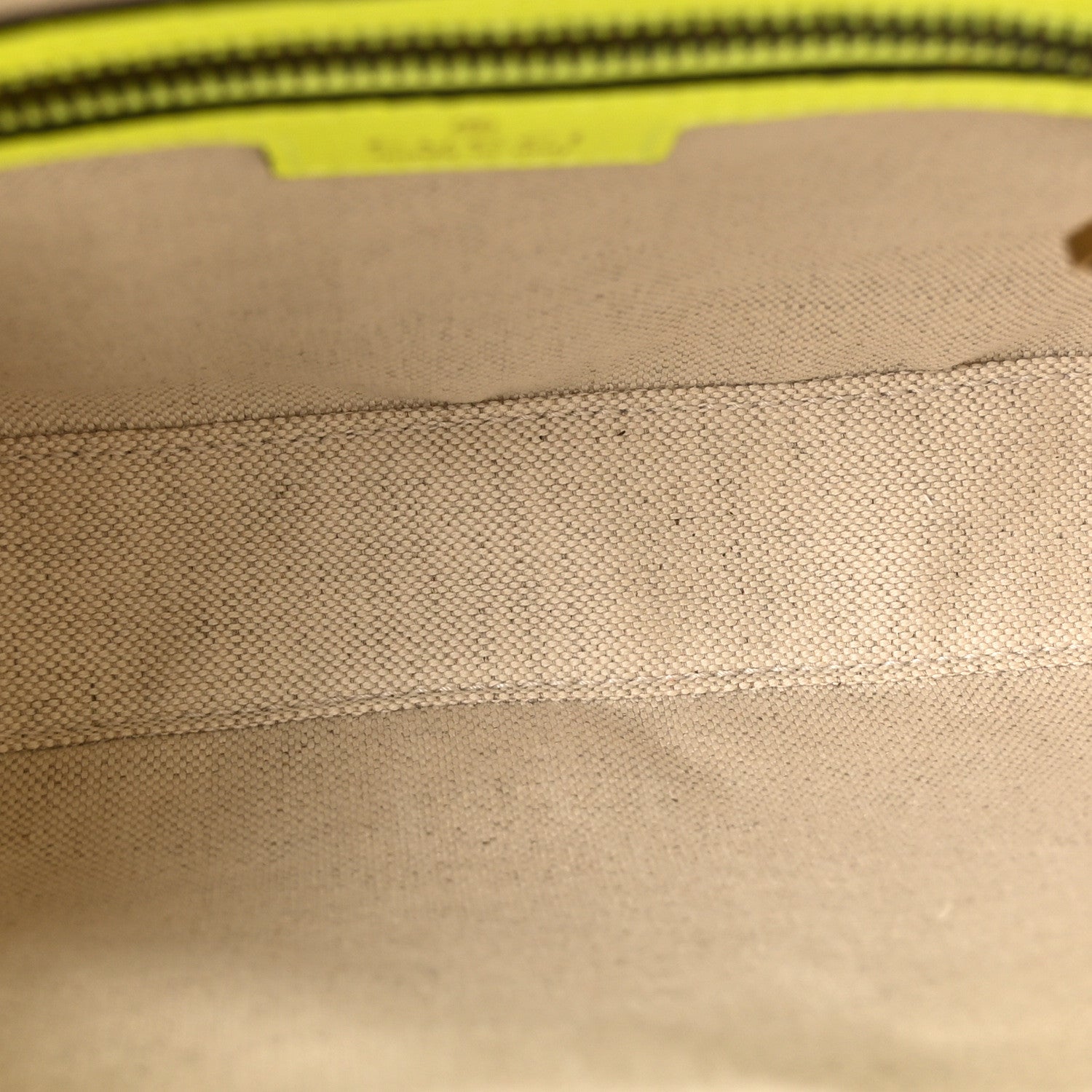 Gucci GG Supreme Monogram Textured Dollar Calfskin Web Ophidia Wristlet Shoulder Bag Beige Ebony Fluo Yellow 5 of 10