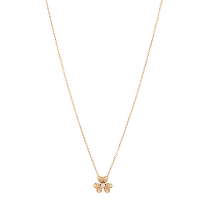 Van Cleef & Arpels 18K Yellow Gold Diamond Mini Frivole Pendant Pave Necklace 1 of 5