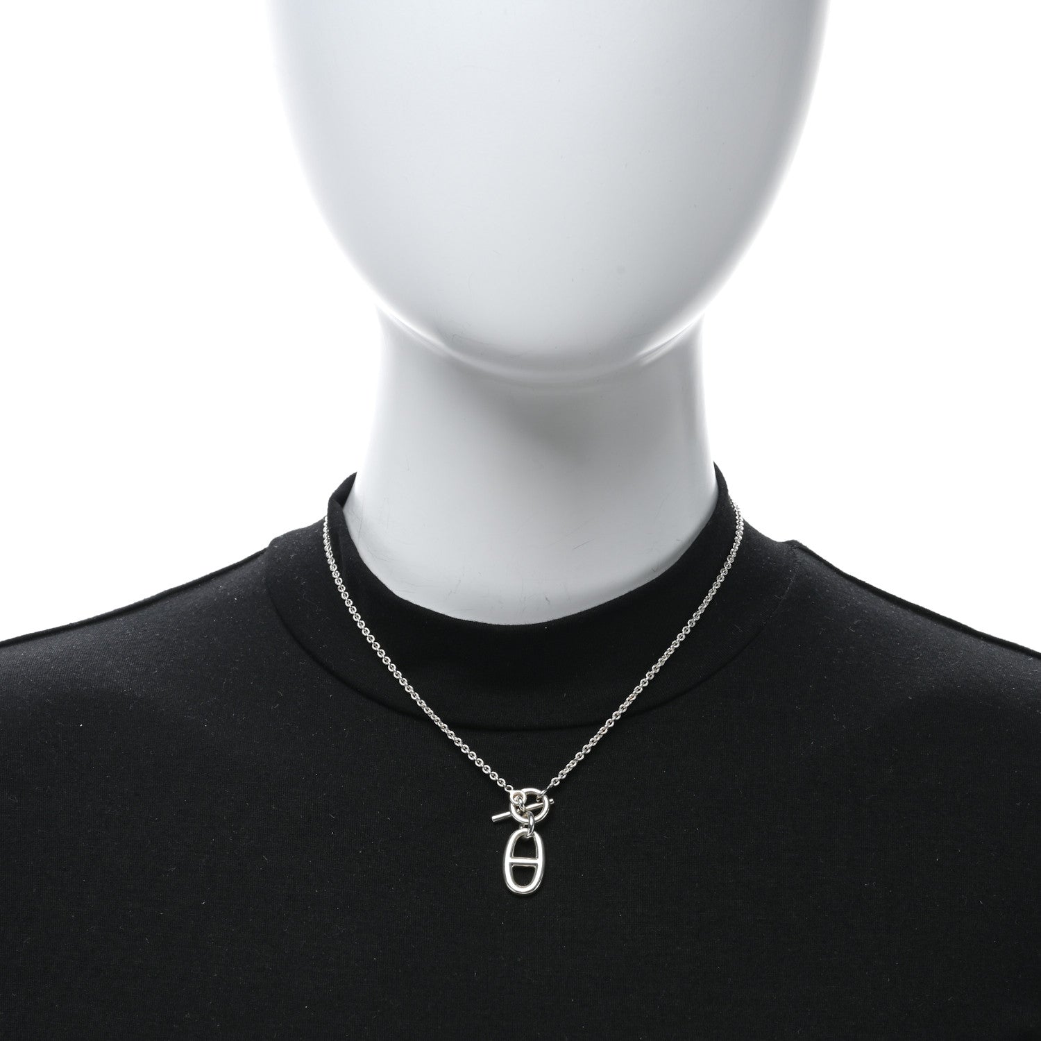 Hermes Sterling Silver Amulette Chaine d'Ancre Necklace 3 of 5