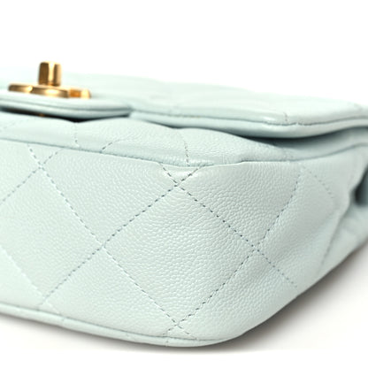 Chanel Caviar Quilted Mini Sweetheart Flap Light Blue 10 of 10