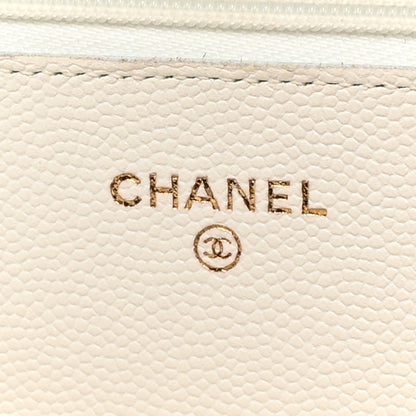 Chanel Caviar Quilted Wallet On Chain WOC White 6 of 12