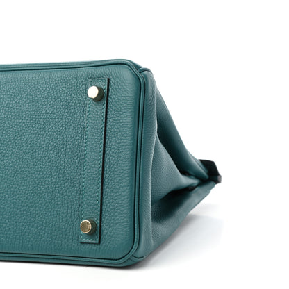 Hermes Togo Matte Alligator Birkin Touch 30 Vert Bosphore 9 of 11