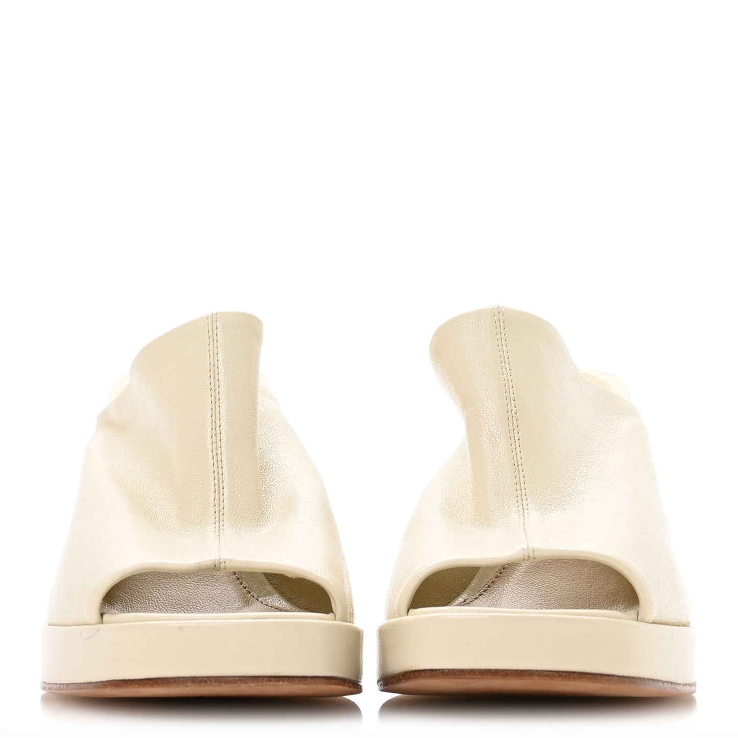 Nappa Stack Mule Sandals 37 Sea Salt