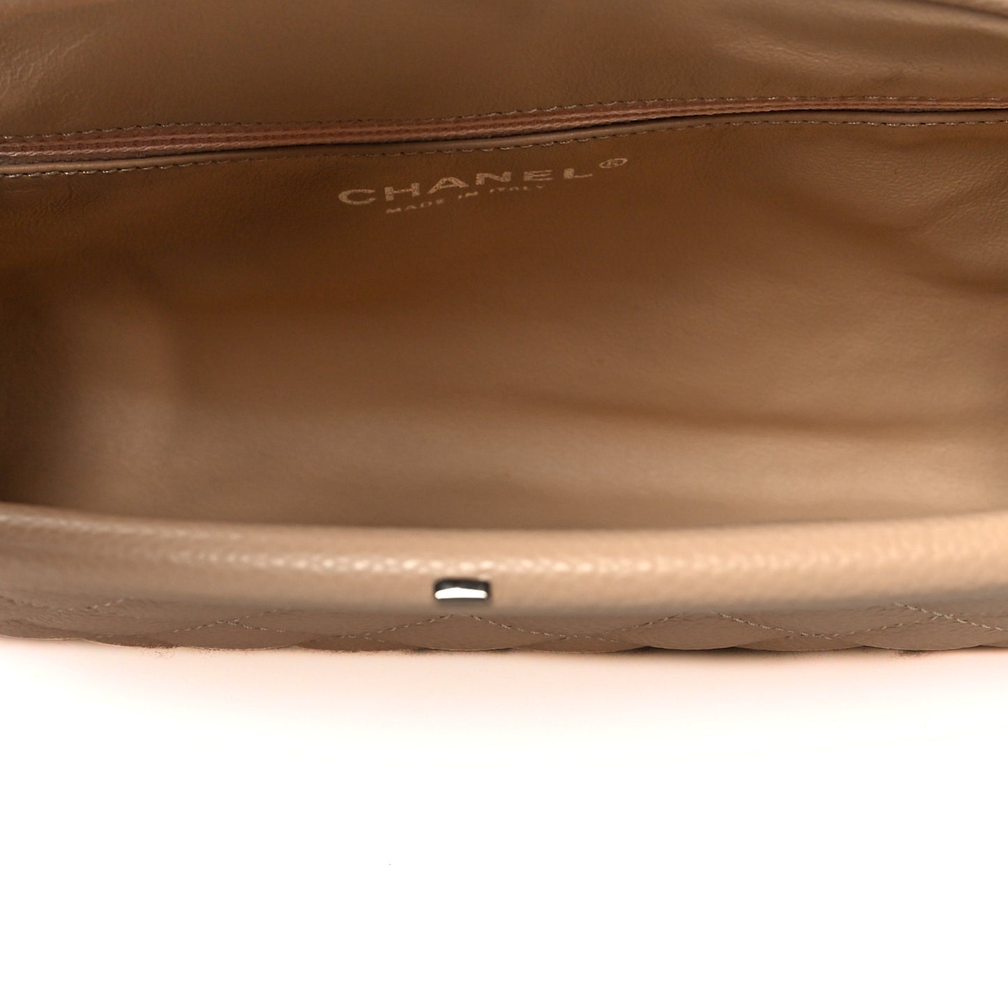 Caviar Quilted Timeless Clutch Beige