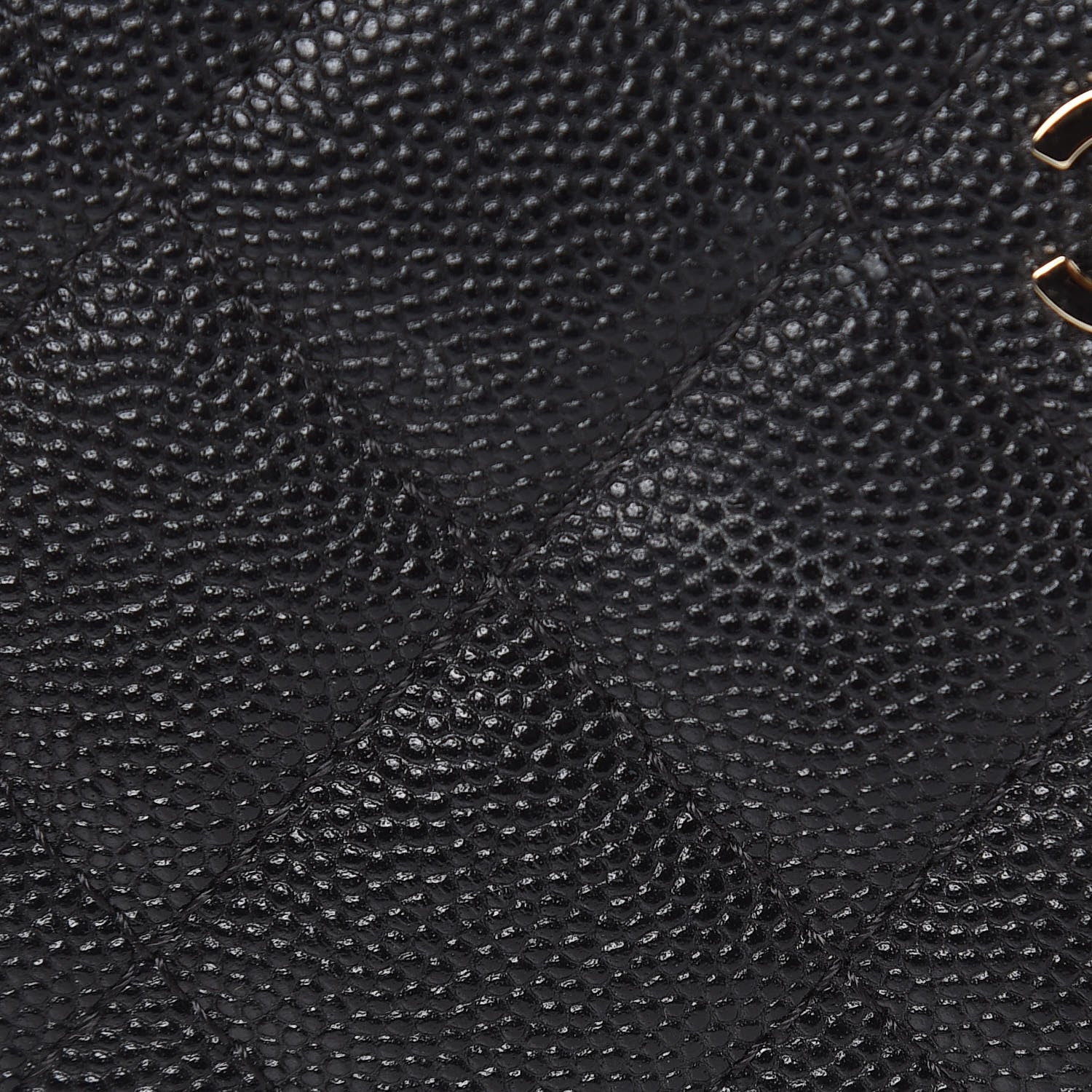 Chanel Caviar Quilted Small Curvy Pouch Cosmetic Case Black 9 of 10
