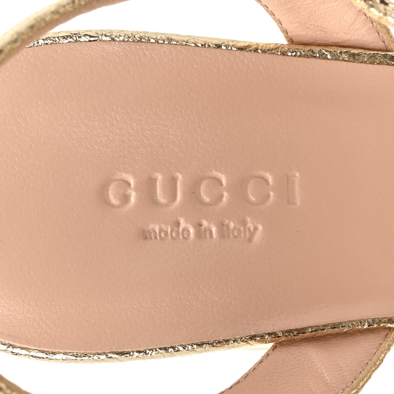 Gucci Galassia GG Marmont Ankle Wrap 75mm Sandals 36.5 Platino 8 of 10
