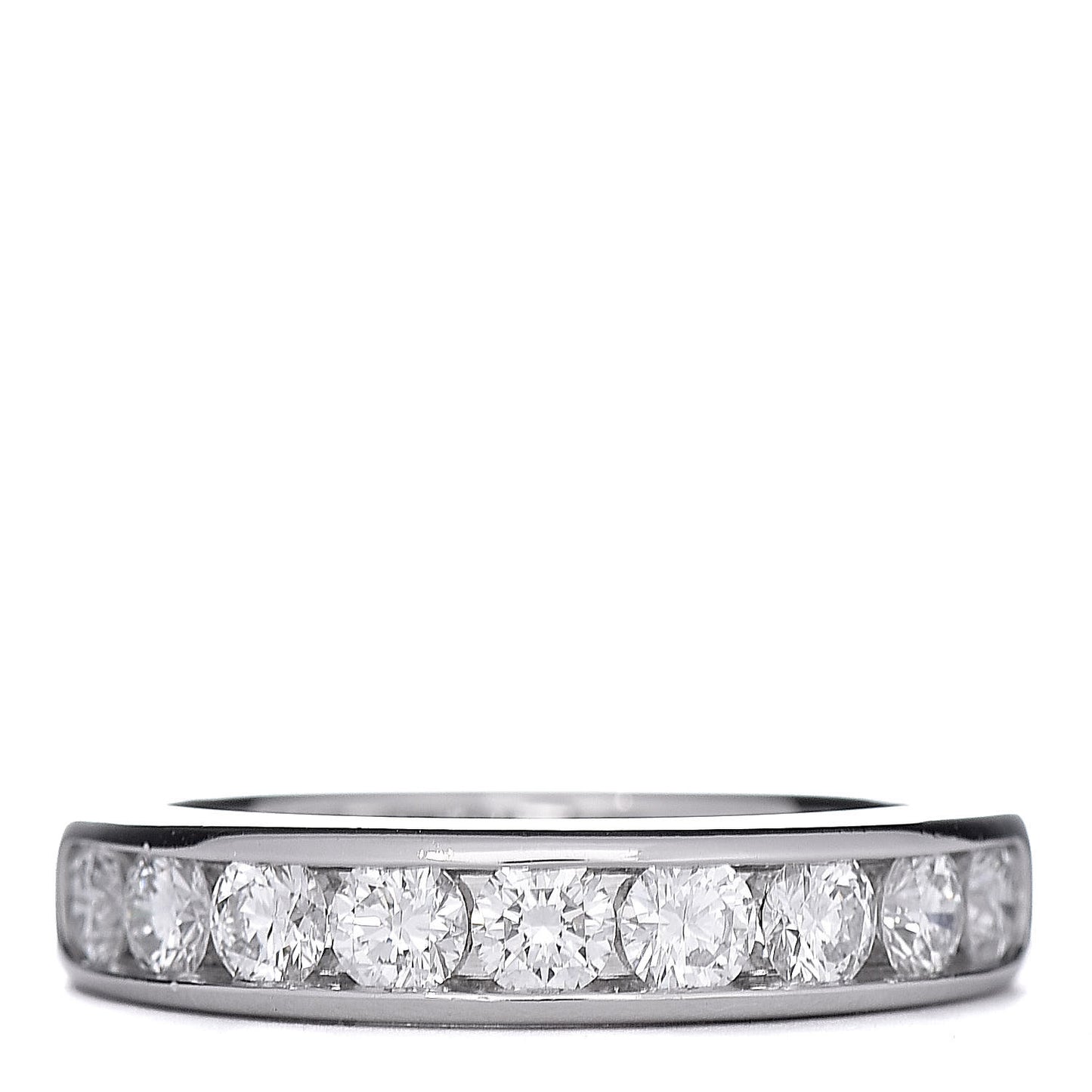 Platinum Diamond 4mm Half Circle Wedding Band Ring 50 5.5